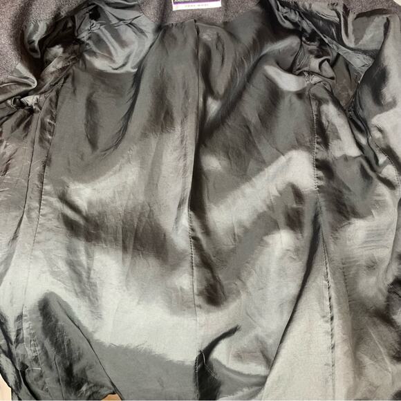 Amanda Smith Petites Blazer/Coat Pure Wool Size 6P Charcoal Two Front Po… - Picture 7 of 10